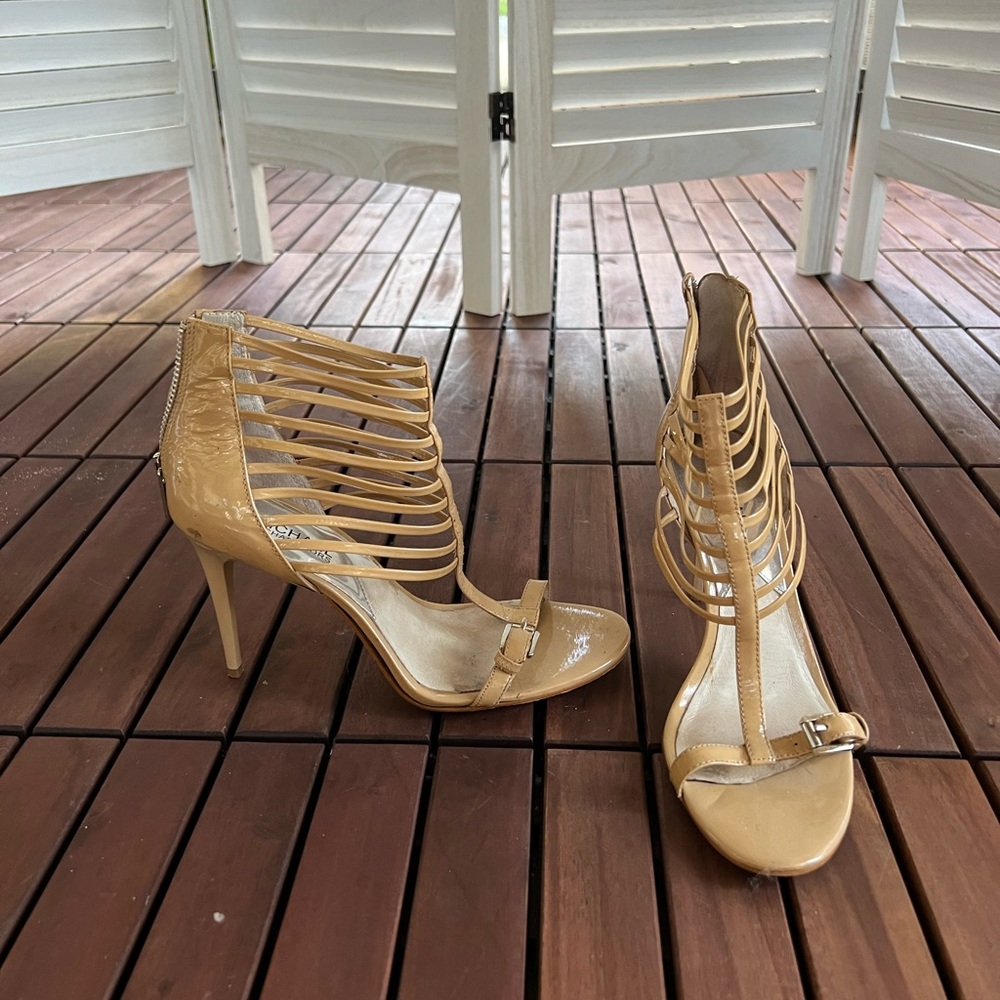 Michael Kors heels, pre-worn & loved, Nude color, some signs of pre-wear